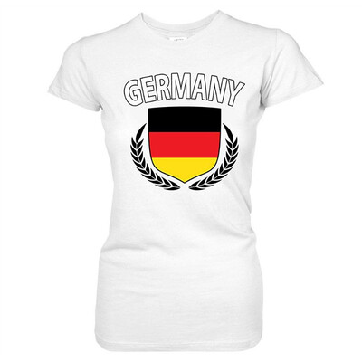 

Germany Flag Creat Olive Wreath Laurel German Pride Juniors T-Shirt