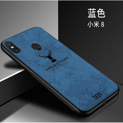 

For Xiaomi 8 SE Phone Case Super Soft TPU Silicon Plush Fluffy Cloth 3D Patterned Deer edge mobile phone shell