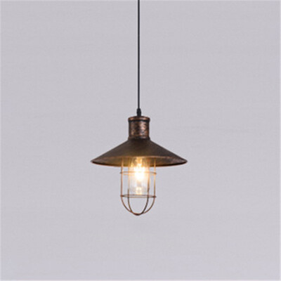 

Baycheer HL487009 Industrial Style Rust Single Light Source Ceiling Pendant in Warehouse