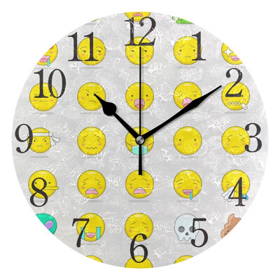 

Wall Clock Arabic Numerals Design Different Expressions Round