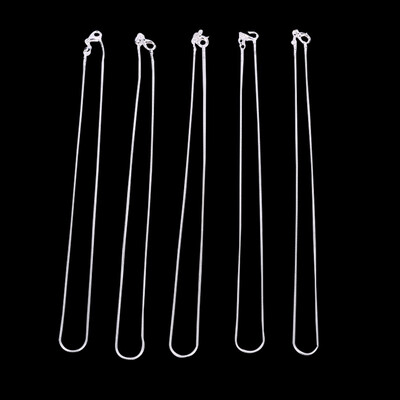 

Новая мода 5pcs серебристые змейки ожерелье цепи 16-24 дюймов 1.2mm подарка ювелирных изделий 16 дюймов