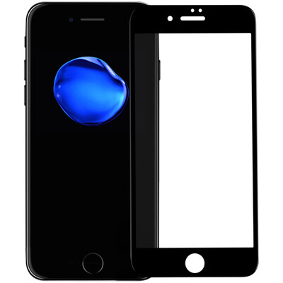 

Мо Миши (MOMAX) iPhone7 мягкой поверхность стеклянной пленки для упаковки яблок стеклянной пленки 7, охватывающей всю черный 0,2 мм