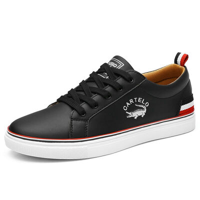 

(CARTELO) casual shoes men's simple lace shoes KE1019 black 39 yards