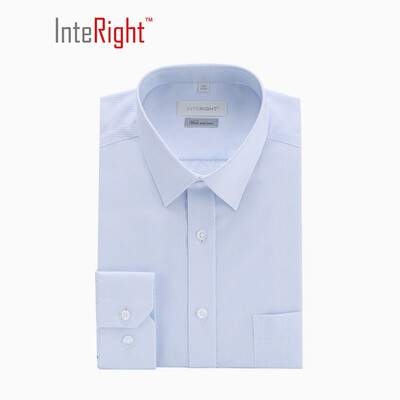 

INTERIGHT business men &39s cotton long - sleeved shirt blue dark twill 42 yards