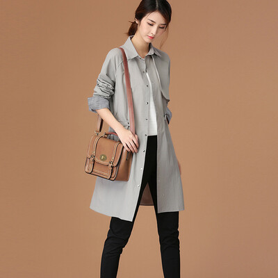 

City Plus CITYPLUS Arts&Crafts Relaxation Leisure in the long section of the wild thin coat coat CWWT173260 light gray