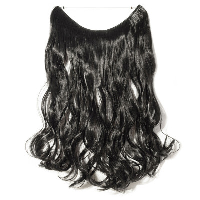 

Invisible Wire No Clips in Hair Extensions Secret Fish Line Hairpieces Silky Straight real natural Synthetic