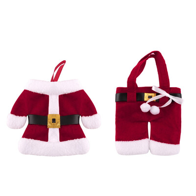 

Santa Claus Christmas Cutlery Holder Bags Fork Spoon Pockets Christmas Decor