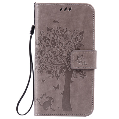 

Gray Tree Design PU Leather Flip Cover Wallet Card Holder Case for SAMSUNG G530