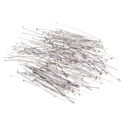 

PH PANDAHALL 2 Inch Stainless Steel Flat Head Wire Headpins about 168pcs20g
