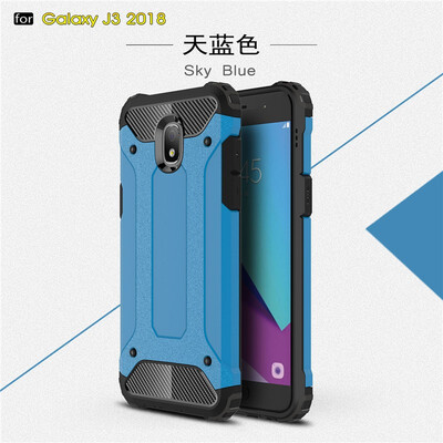 

Fivice Samsung Galaxy J3 2018 case Luxury Silicone Diamond Armor PC Hard Shell Phone Case