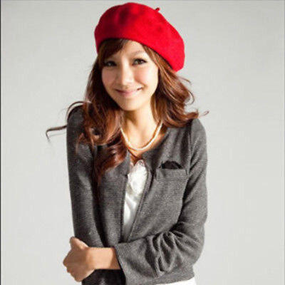 

NEW Fashion Wool Warm Girls Women French Classic Beret Beanie Slouch Hat Cap Tam