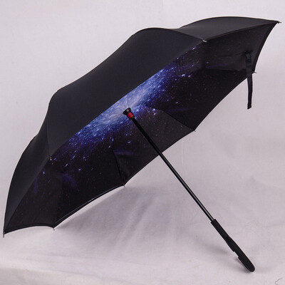 

Outdoor Inverted&Double Layer Windproof Umbrella Umbrella with UV Protection C-Shaped Handle