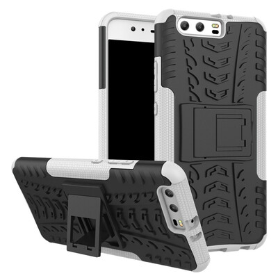 

Fivice Huawei P10 Plus Case TPU anti-fall tire pattern back clip bracket phone case