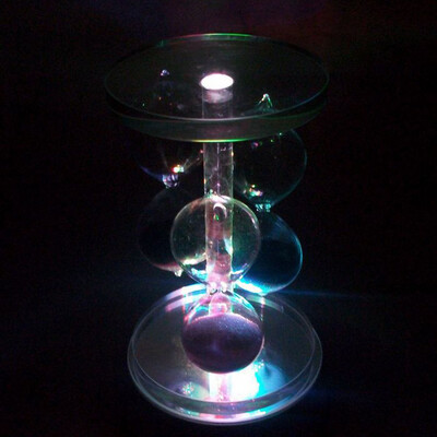 

Round Crystal 4 LED Light Music Box Base Crystal Box Base Gift Box Decoration