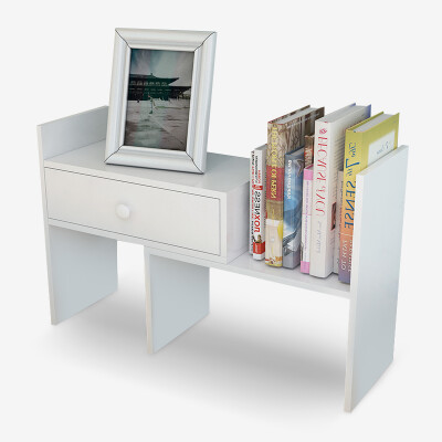 

【Jingdong Supermarket】 Jia Le Ming goods bookshelf desktop with a table rack shelves - warm white ZC2212