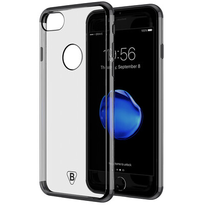 

7 BIAZE Apple, телефон оболочки защитный рукав iPhone7 покрытие TPU прозрачный все включено мягкая оболочка Выдерживает падение Кристалл серии JK115- черный