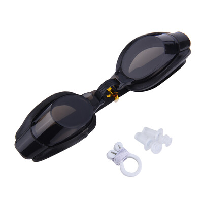

New Anti Fog UV Swimming Goggle Adjustable Glasses With Nose Clip+Ear Plug