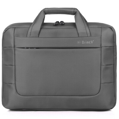 

British BRINCH computer bag handbag shoulder bag laptop bag waterproof nylon material horizontal section 156 inches BW-179 gray