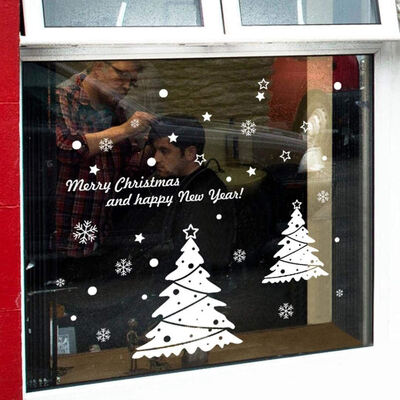 

UpperX Internet Christmas Vinyl Home Window Stickers PVC Sticker Deco B 50x70cm