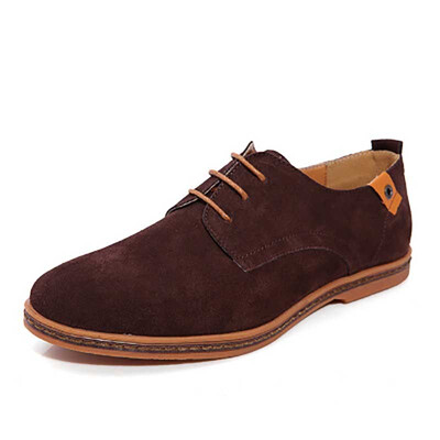 

IDIFU Mens Suede Oxfords
