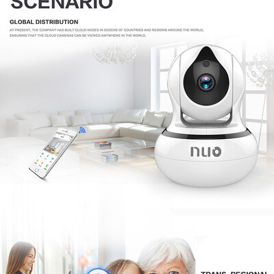 

NUO Smart Home Security WiFi Camera 720P 360° PTZ Baby Camera