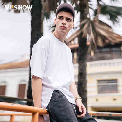 

Wei Xiu (viishow) round neck print short-sleeved T-shirt young man creative fun young compassion trend TD18251721 white