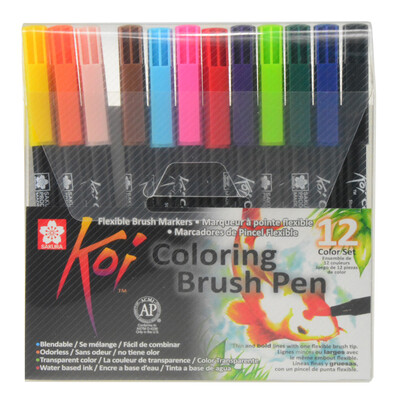 

Sakura Sakura Sakura Watercolor Brush 12 Color Set XBR-12 Soft Head Mark Pen Professional Painting Comic Costume Design Japan