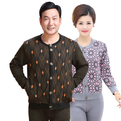 

Antarctic thermal underwear men and women in the elderly cold storage jacquard cardigan mother fitted with large yards underwear suit N105D11402 female bean sandals-XXL