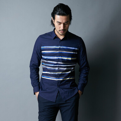 

YOMS long-sleeved shirt men's cotton business Korean style shirt