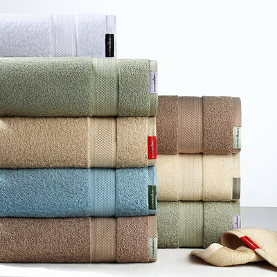 

【Jingdong Supermarket】 Cornell (canasin) towel home textile five-star hotel cotton thicken soft and thick water bath large men and women general blue gray 650 grams 140 * 80cm