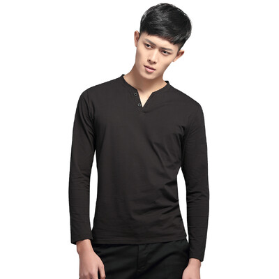

HODO Business Casual Long-Sleeve V-Neck T-Shirt