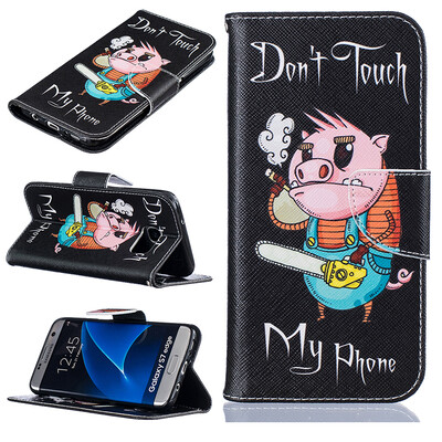 

Pig Design PU Leather Flip Cover Wallet Card Holder Case for SAMSUNG GALAXY S7 Edge
