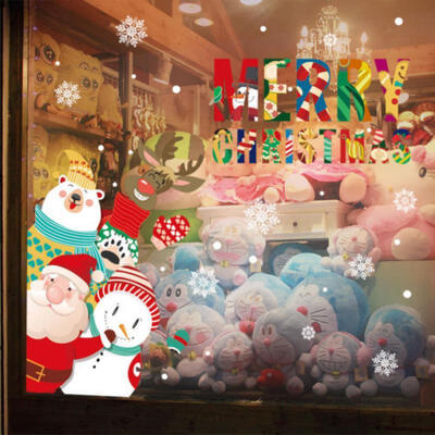 

Christmas Santa Claus Wall Sticker Decor Kids Decal Cafe Glass Vinyl Xmas Diy