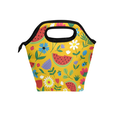 

Lunch Bag Tote Bag Flower Watermelon Travel Picnic Organizer Lunch Holder Handbags Lunch Bag Box for Office