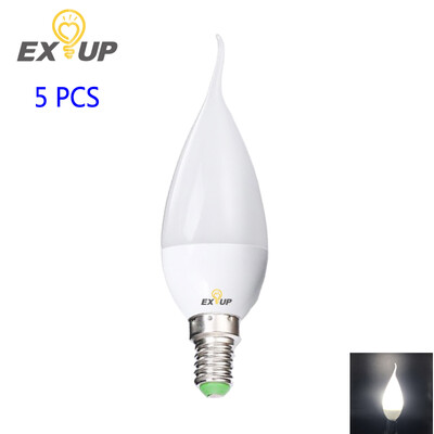 

EXUP 5PCS LED Candle Bulb F37 5W 220V - 240V 450LM 3000K 6000K