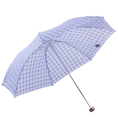 

Paradise umbrella Scottish style lattice three fold umbrella umbrella umbrella blue grid 339S