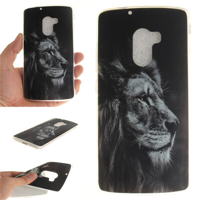 

Black lion Pattern Soft Thin TPU Rubber Silicone Gel Case Cover for Lenovo A7010