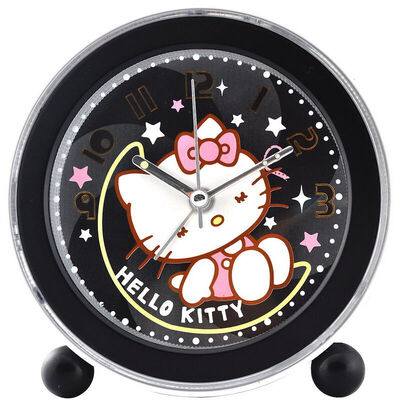 

Hello Kitty (Hello Kitty) Silence сигнала повтор полифонической музыка ночник милый ребенок студент будильник лазерный циферблат кварцевые часы HKTC923-01