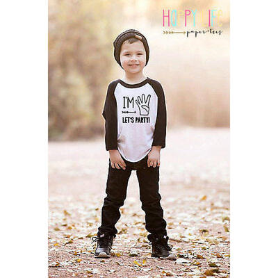 

Toddler Kids Baby Boys Tees Cotton Long Sleeve T-shirt Tops Blouse Clothes