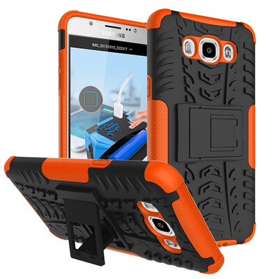 

Fivice Samsung J710J7 2016On 8 Case TPU anti-fall tire pattern back clip bracket phone case