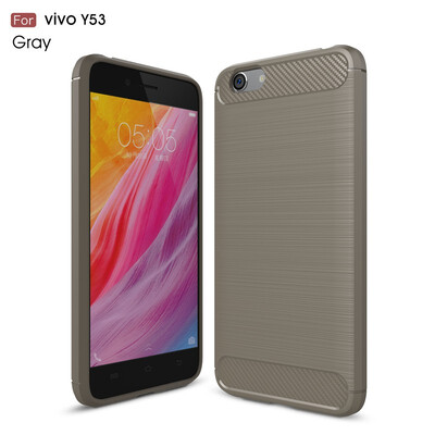 

Fivice Vivo Y53 case Luxury brushed carbon fiber TPU soft shell