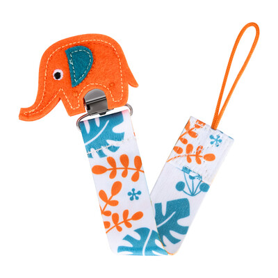 

Nuby baby pacifier anti-chain teeth&anti-lost rope lanyard embroidered tooth gel chain elephant American brand 5870