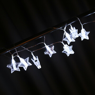

15M LED Star Shape Photo Clip String Light Decoration Lighting Chains