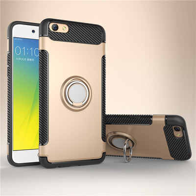 

Fivice OPPO F3 plus case PC metal ring shell magnetic car bracket TPU phone case