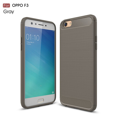 

Fivice OPPO F3A77 case Luxury brushed carbon fiber TPU soft shell