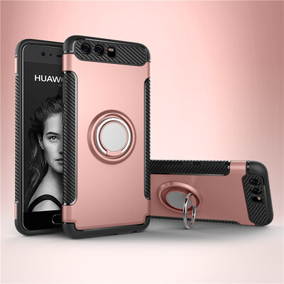 

Fivice Huawei P10 case PC metal ring shell magnetic car bracket TPU phone case