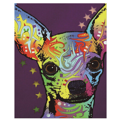 

UpperX Full Round Drill 5D DIY Diamond Painting "Colorful Dog" 3D Embroidery Cross Stitch Home Decor Gift