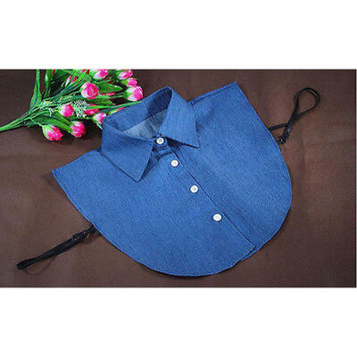 

Mujer Artificial Media Camisa Blusa PeterPan Extraíble Cuello Unisex Corbata