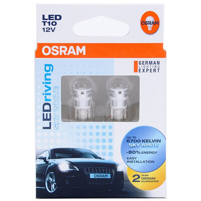 

OSRAM T10 2880 W5W 12V 1W Светодиодные автомобильные боковые маркерные лампы Сигнал поворота белого / желтого / красного / синего света
