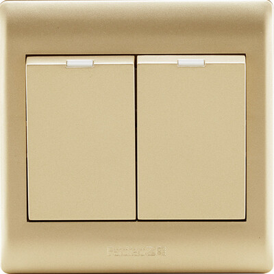 

Feidiao feidiao switch socket panel double open single switch two open single control power wall switch panel 86 type A3 champagne gold